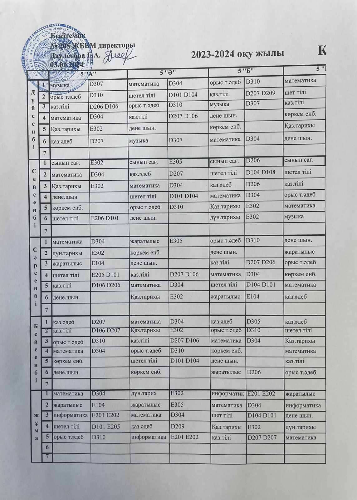 Расписание 2 смены на ІІ полугодия