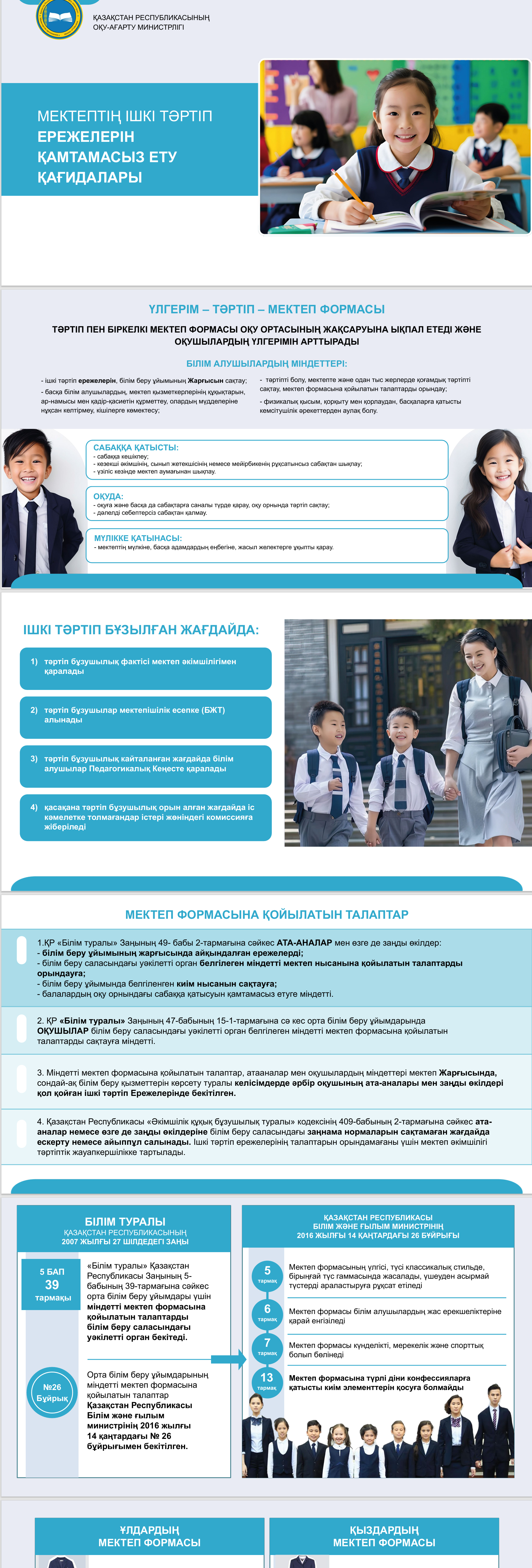 ҮЛГЕРІМ – ТƏРТІП – МЕКТЕП ФОРМАСЫ
