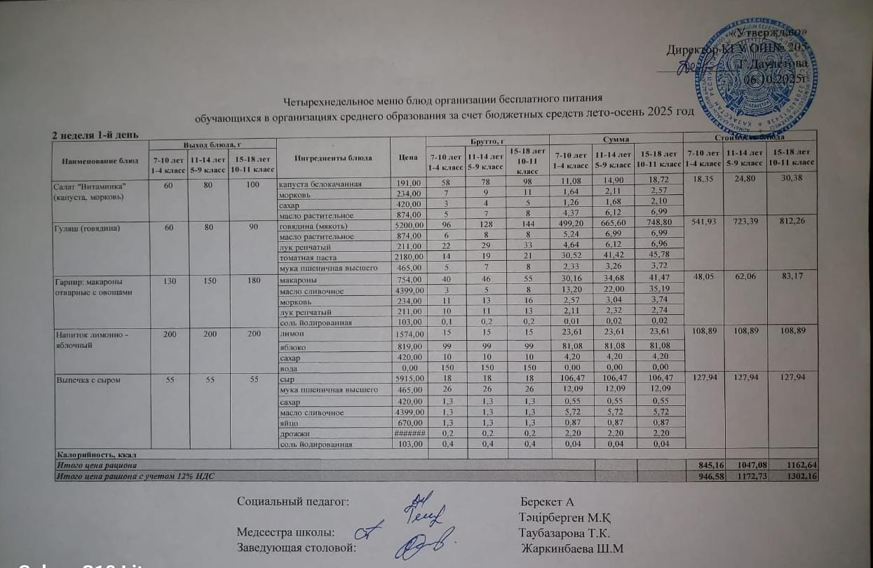 Ас мәзірі
