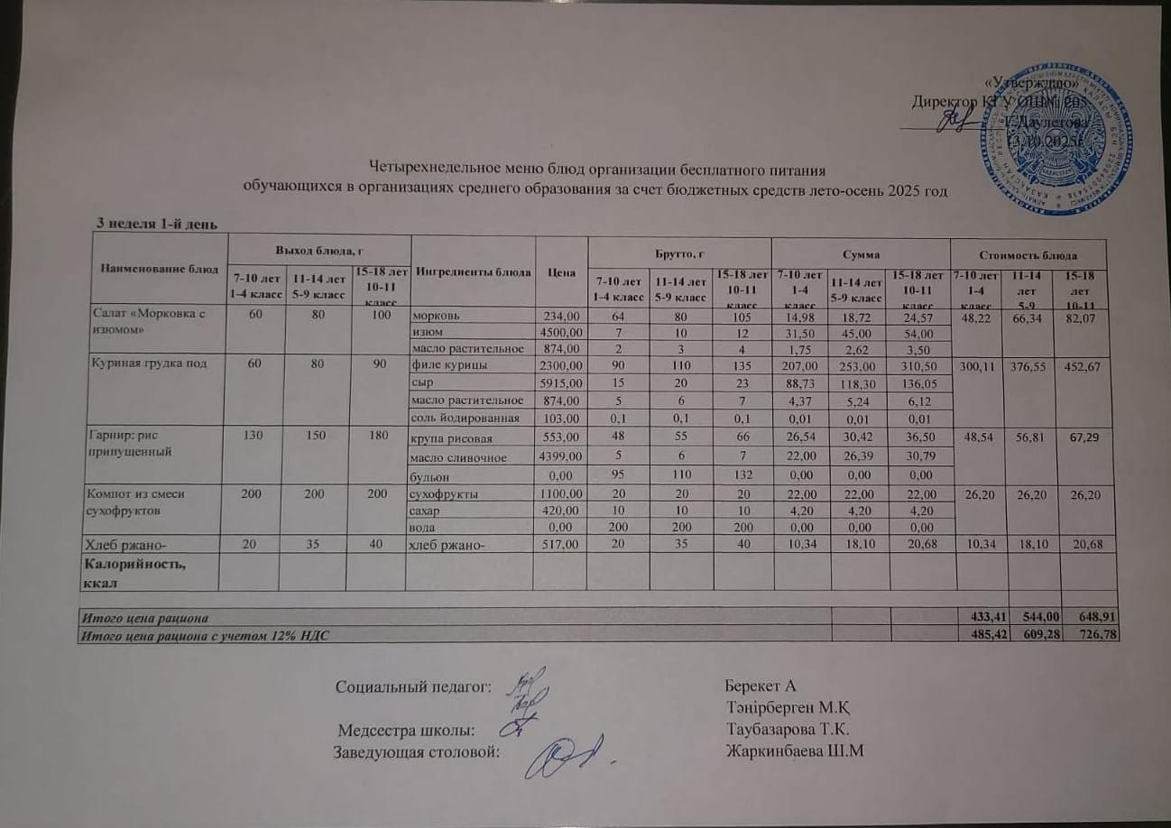 Ас мәзірі