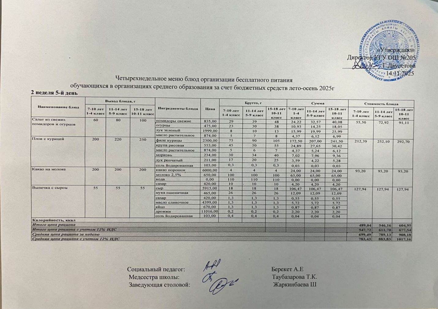 Ас мәзірі
