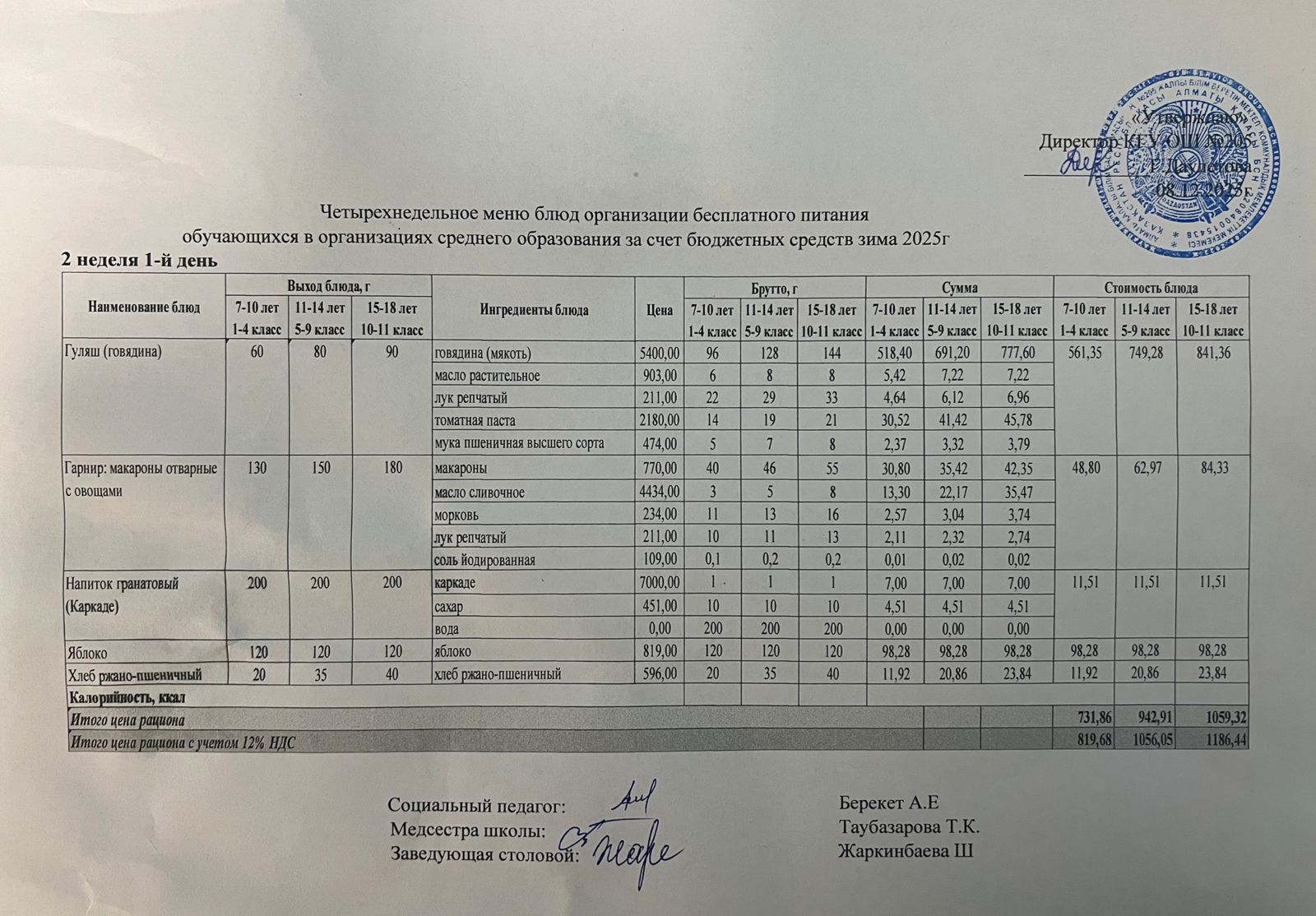 Ас мәзірі