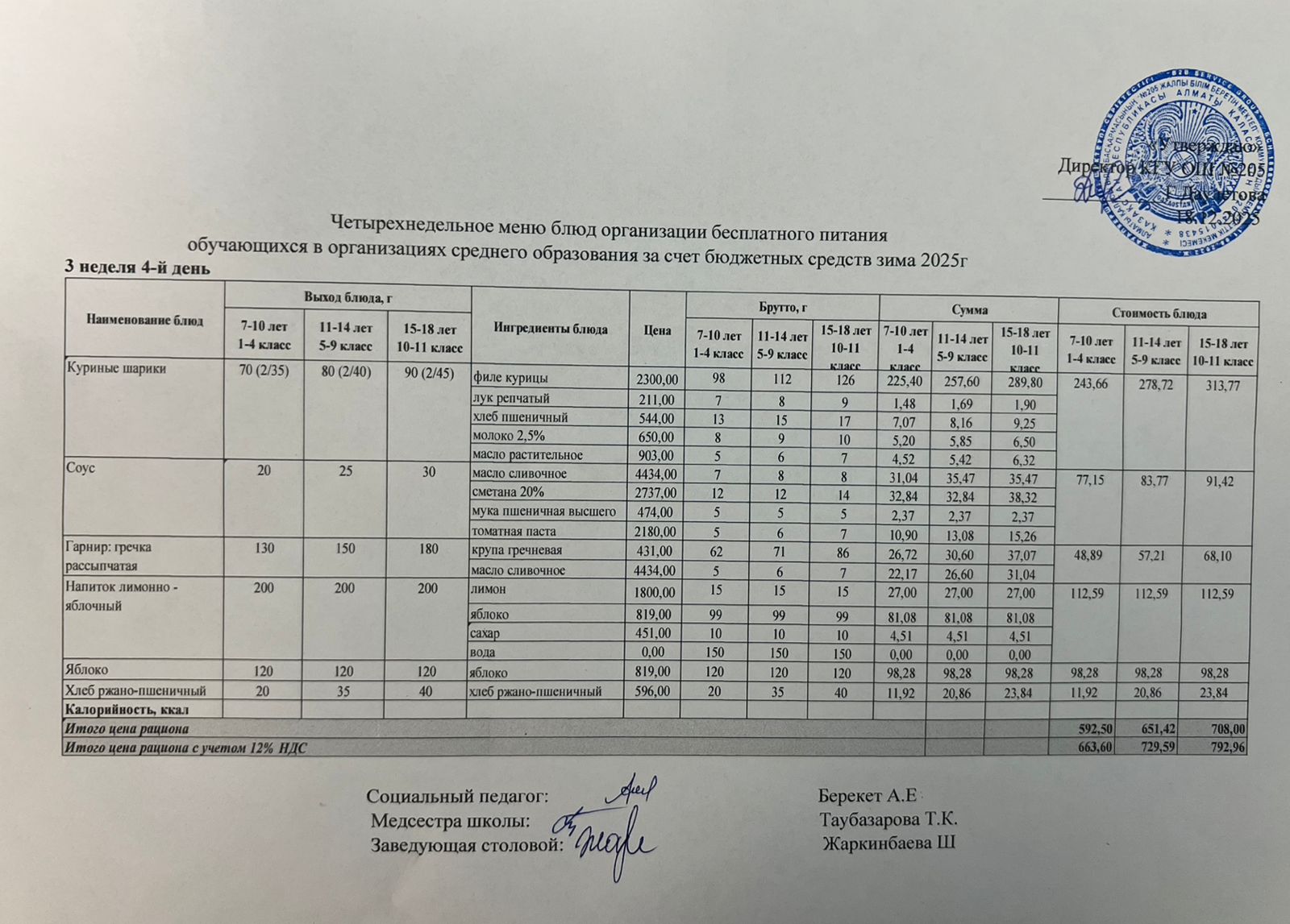 Ас мәзірі