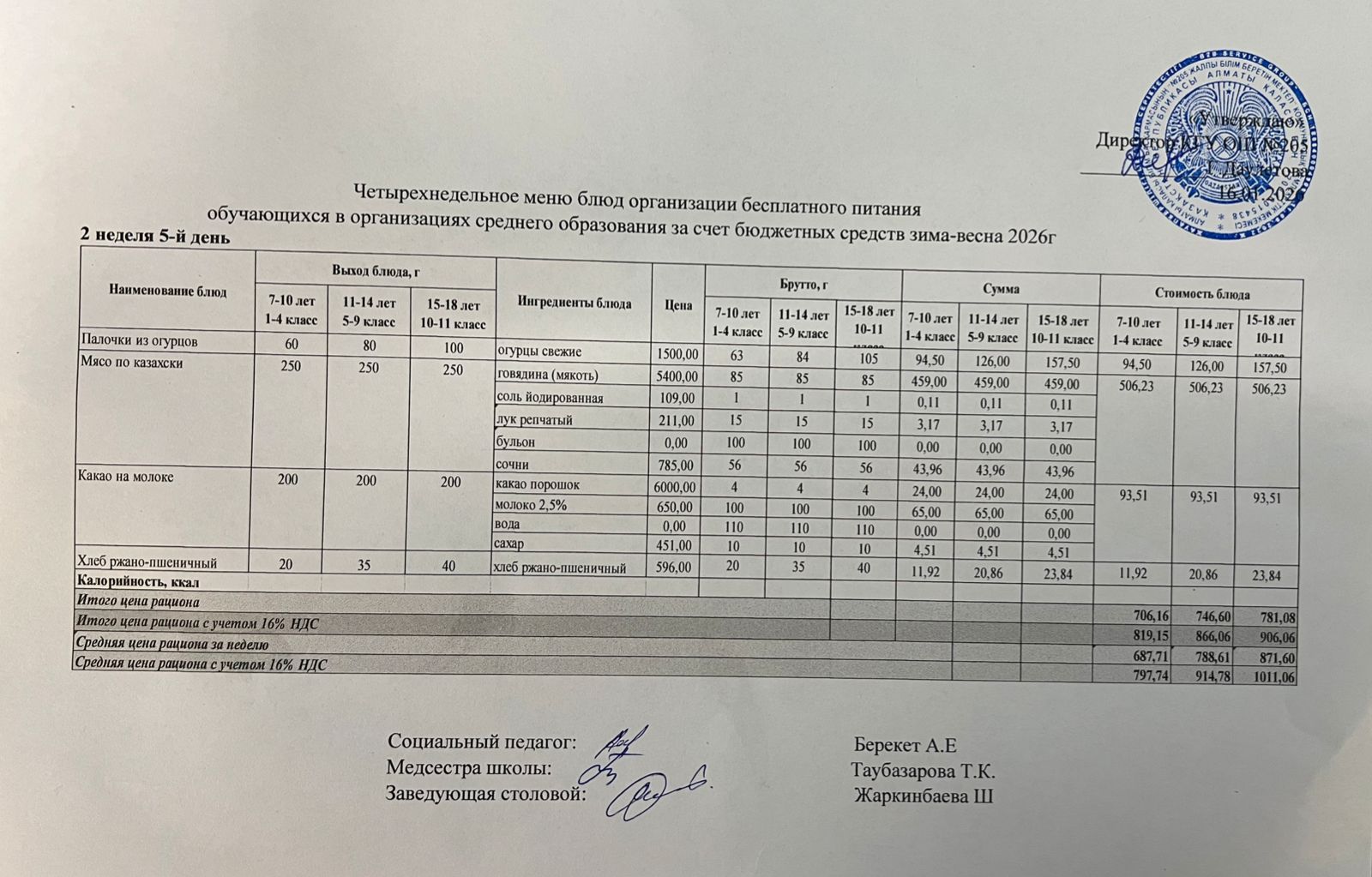 Ас мәзірі