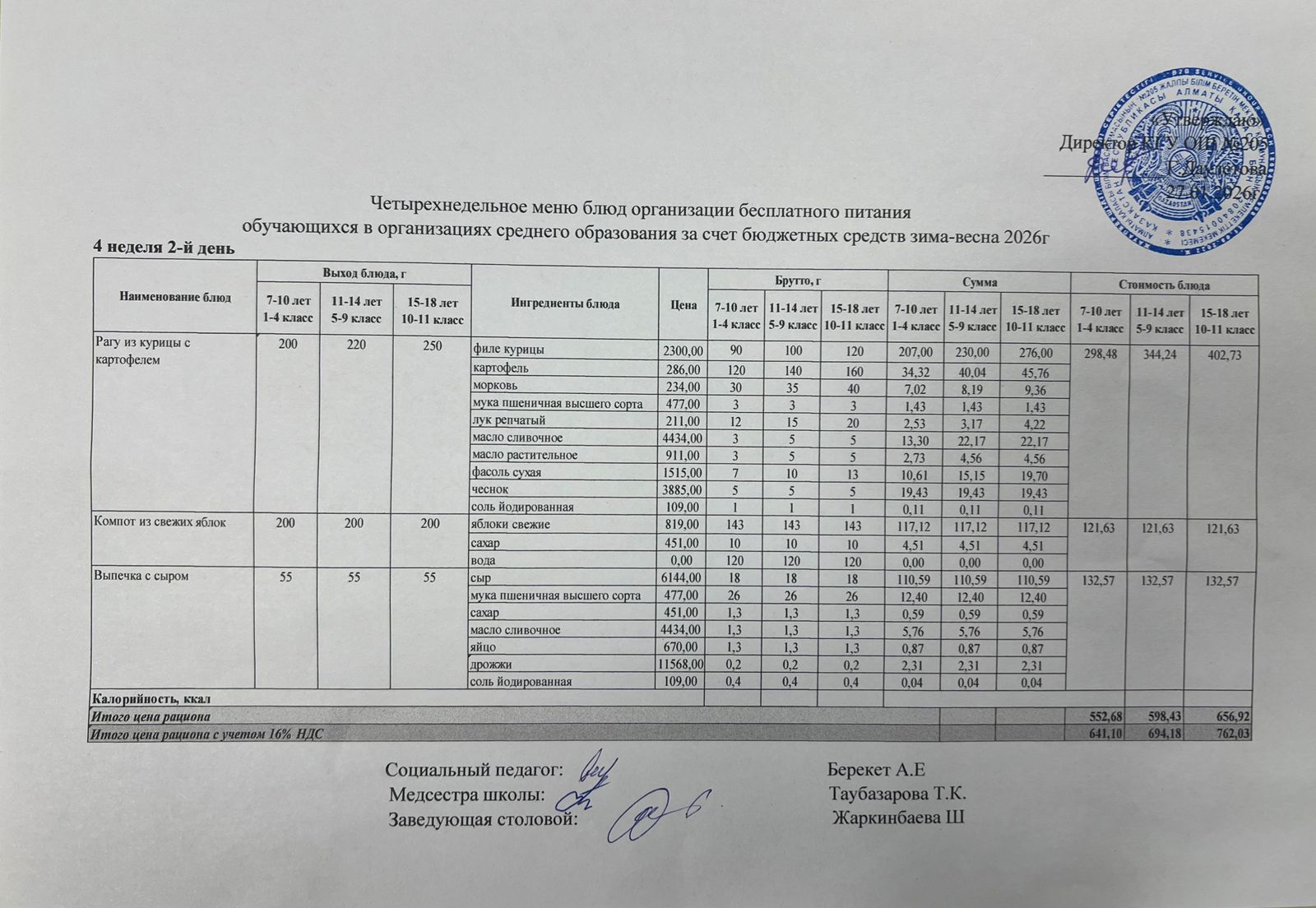 Ас мәзірі