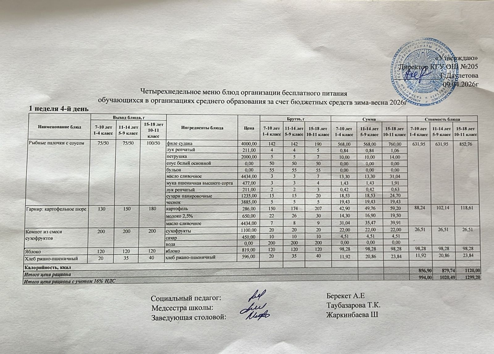 Ас мәзірі