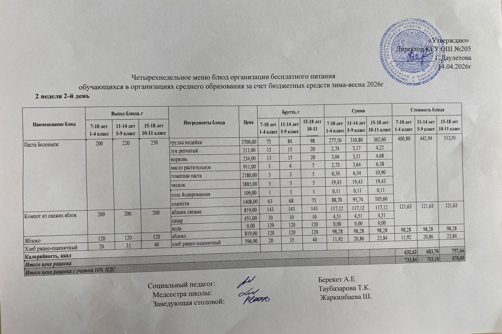 Ас мәзірі