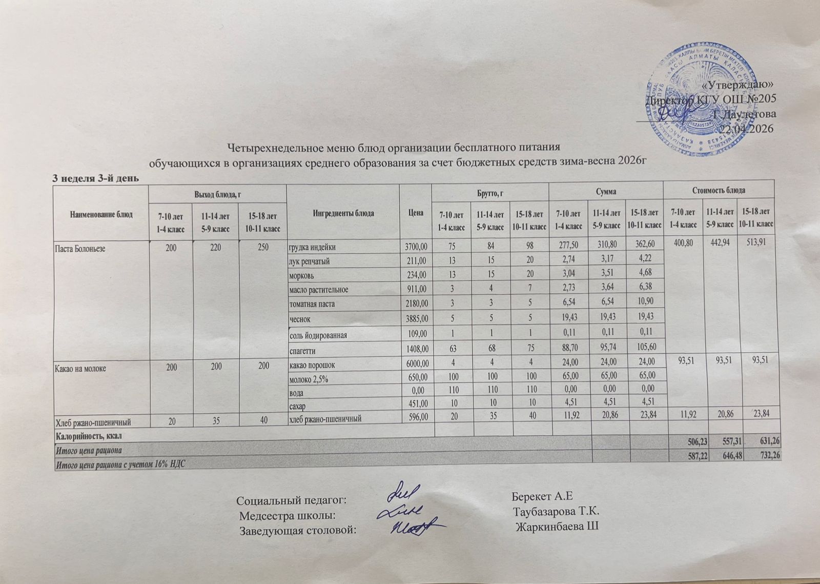 Ас мәзірі