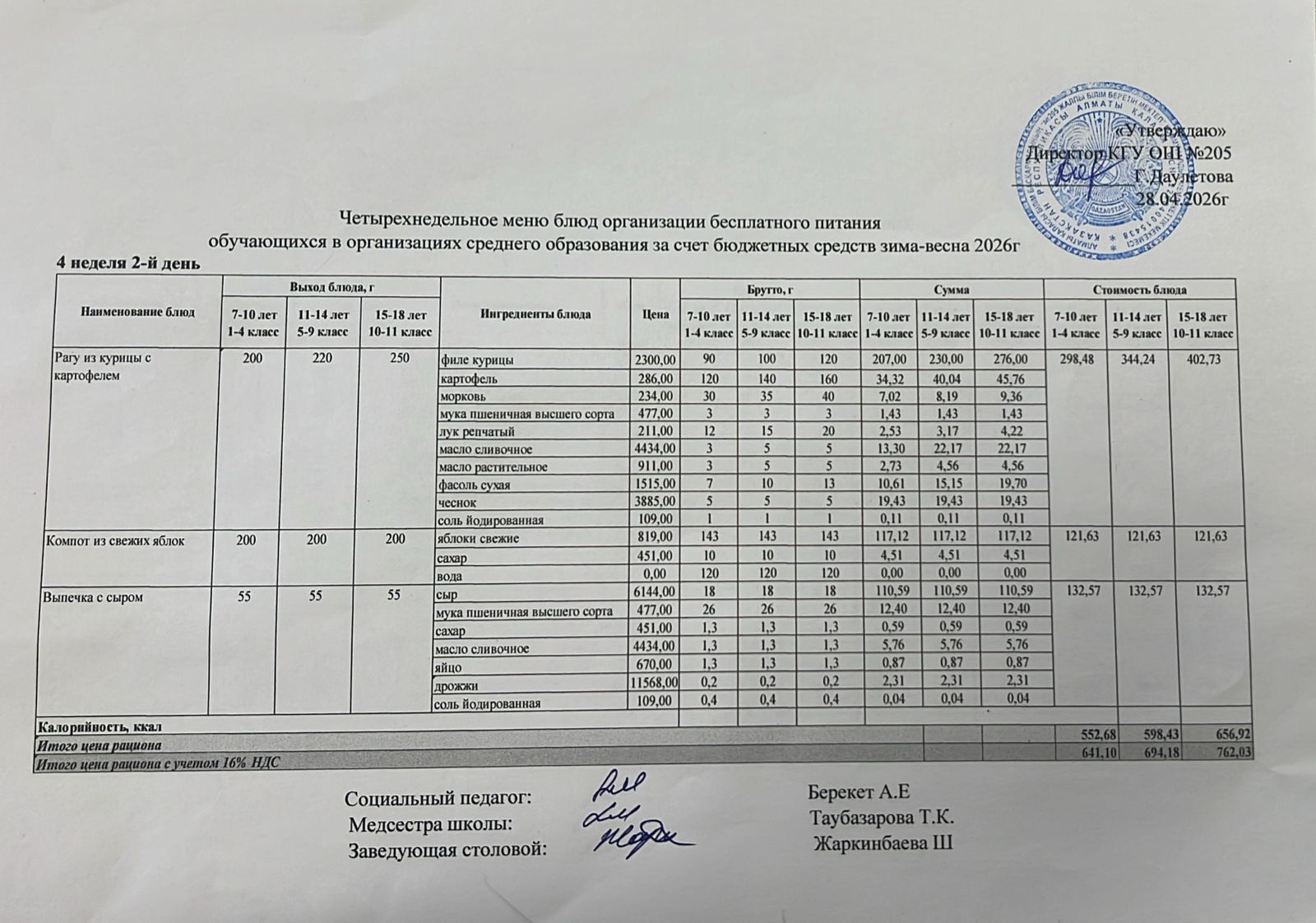 Ас мәзірі