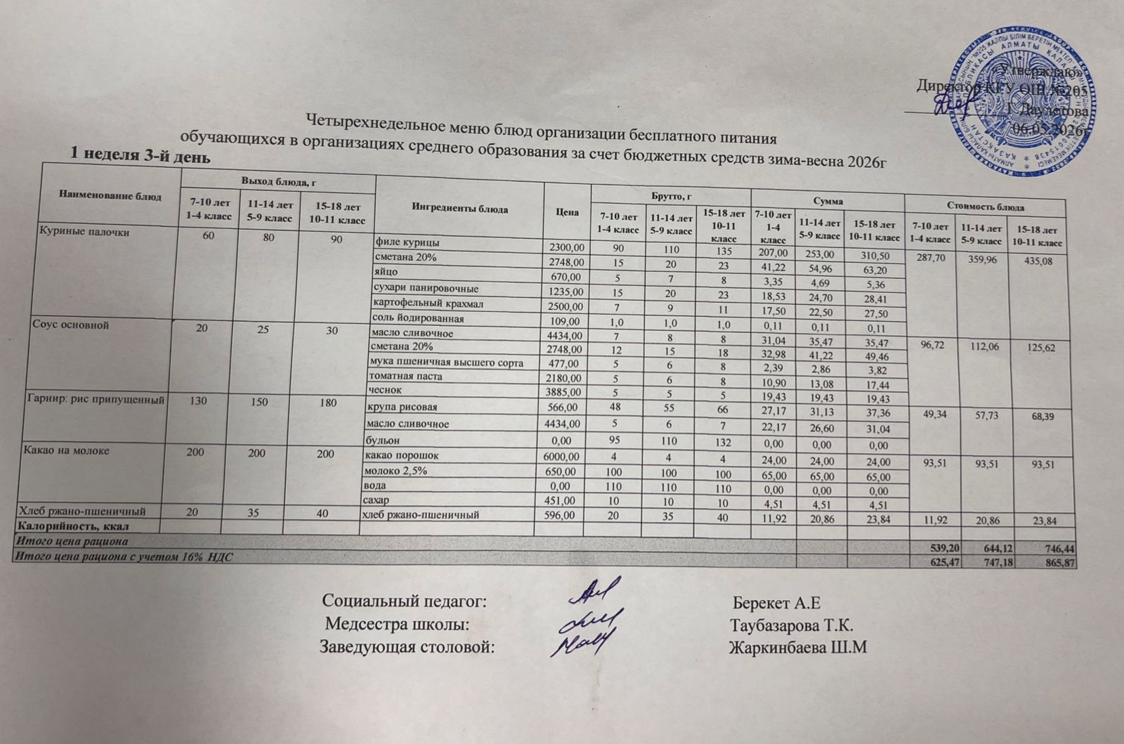 Ас мәзірі