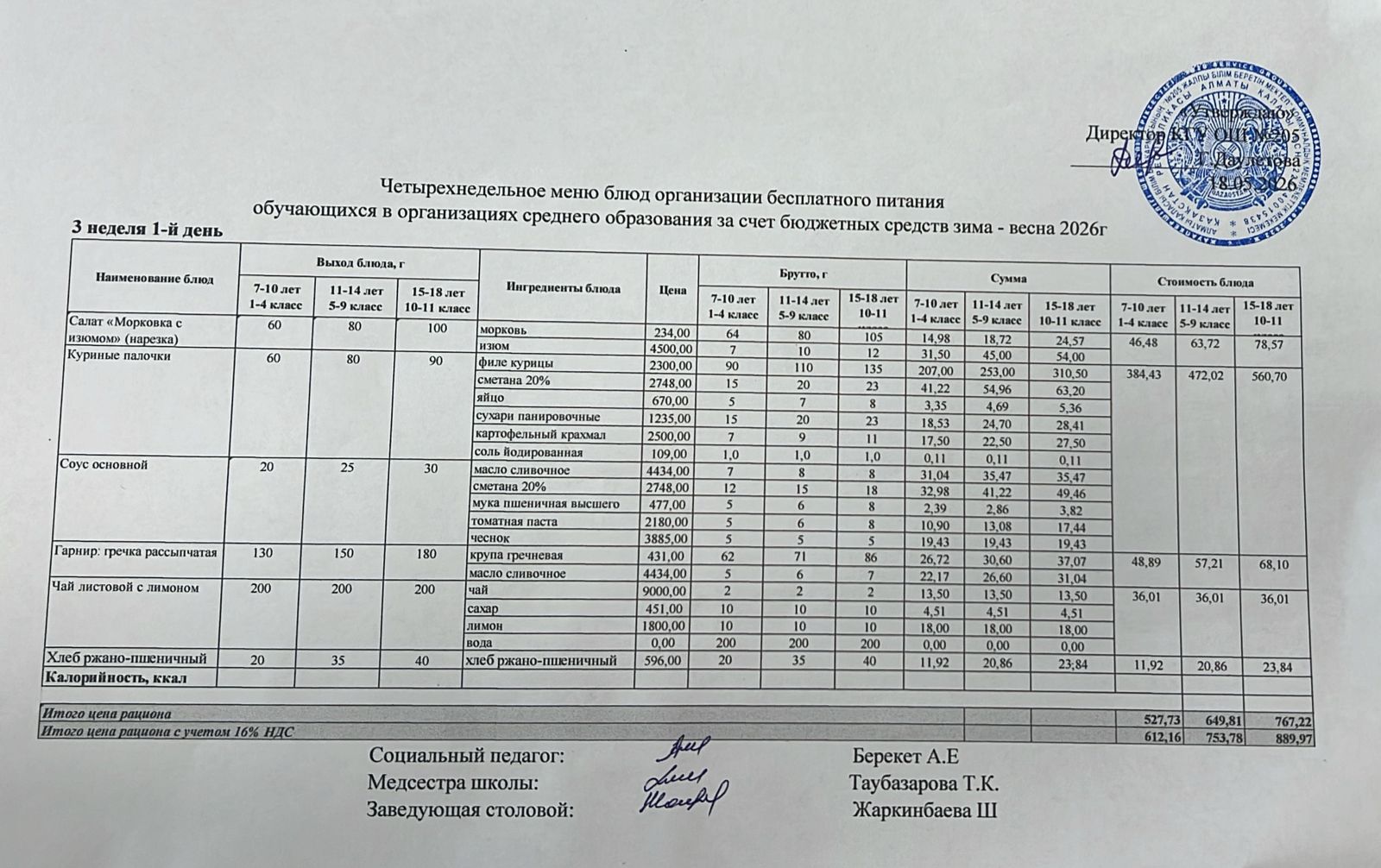Ас мәзірі
