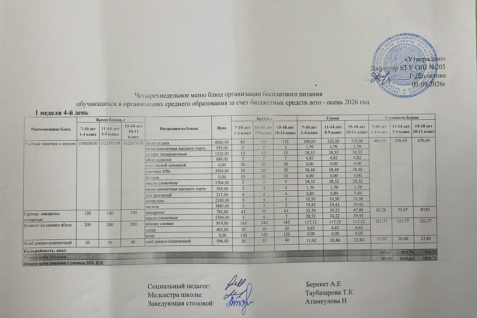Ас мәзірі