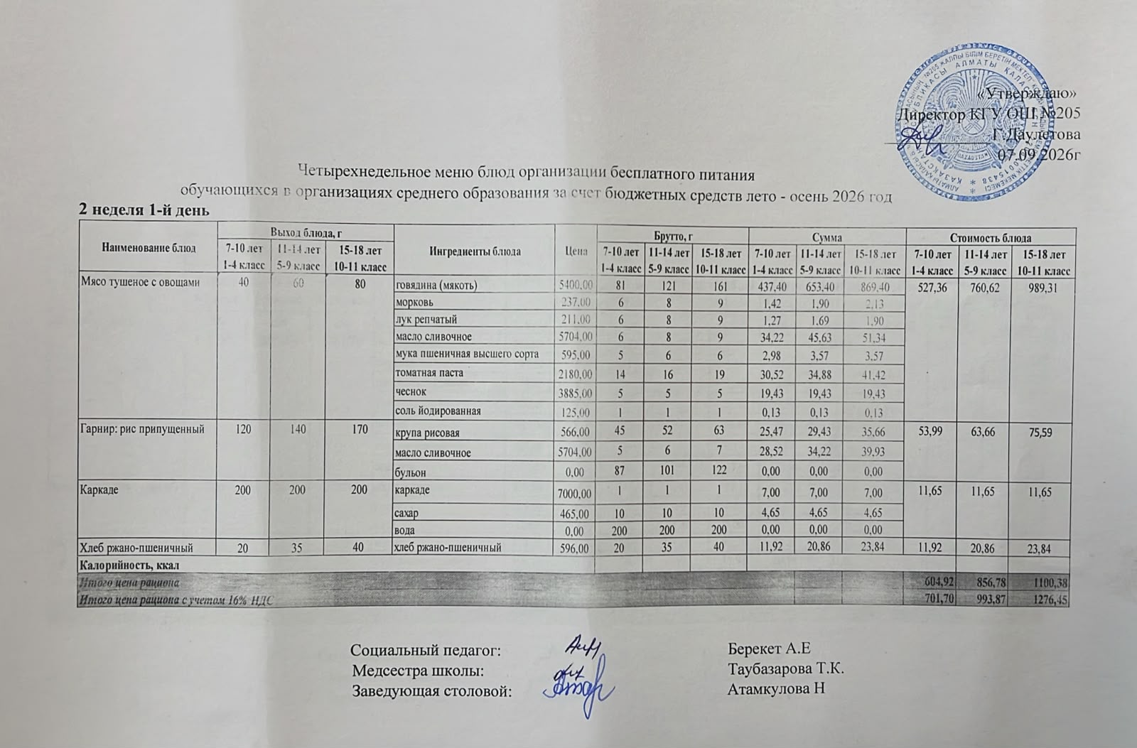Ас мәзірі