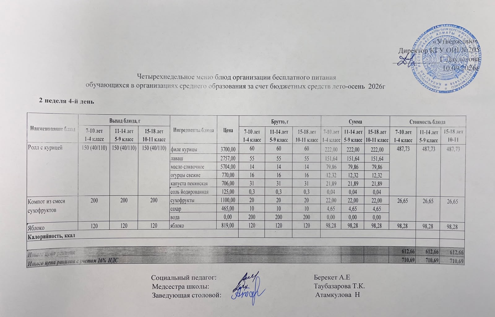 Ас мәзірі