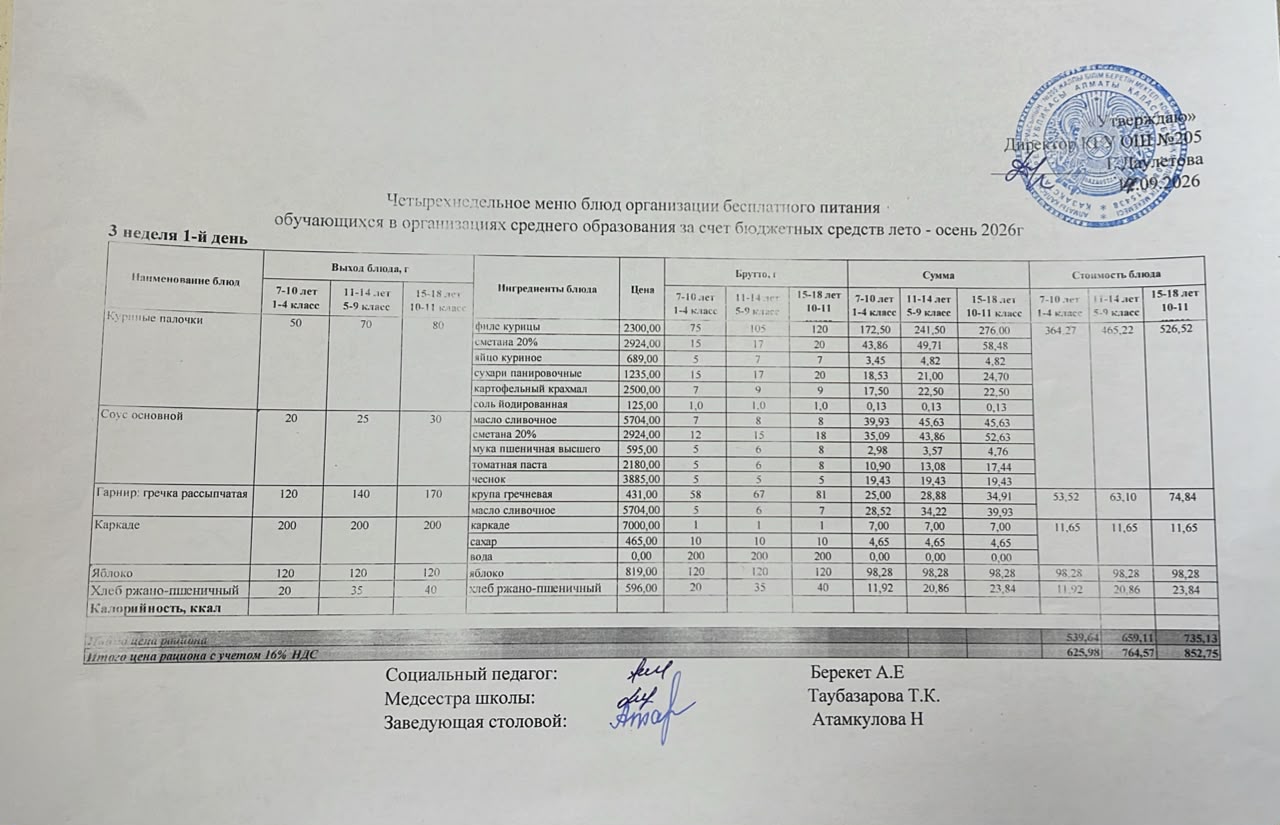 Ас мәзірі