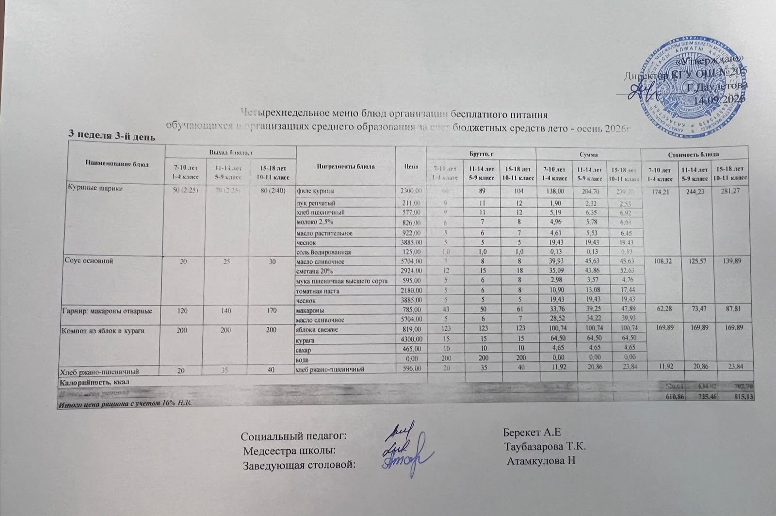 Ас мәзірі