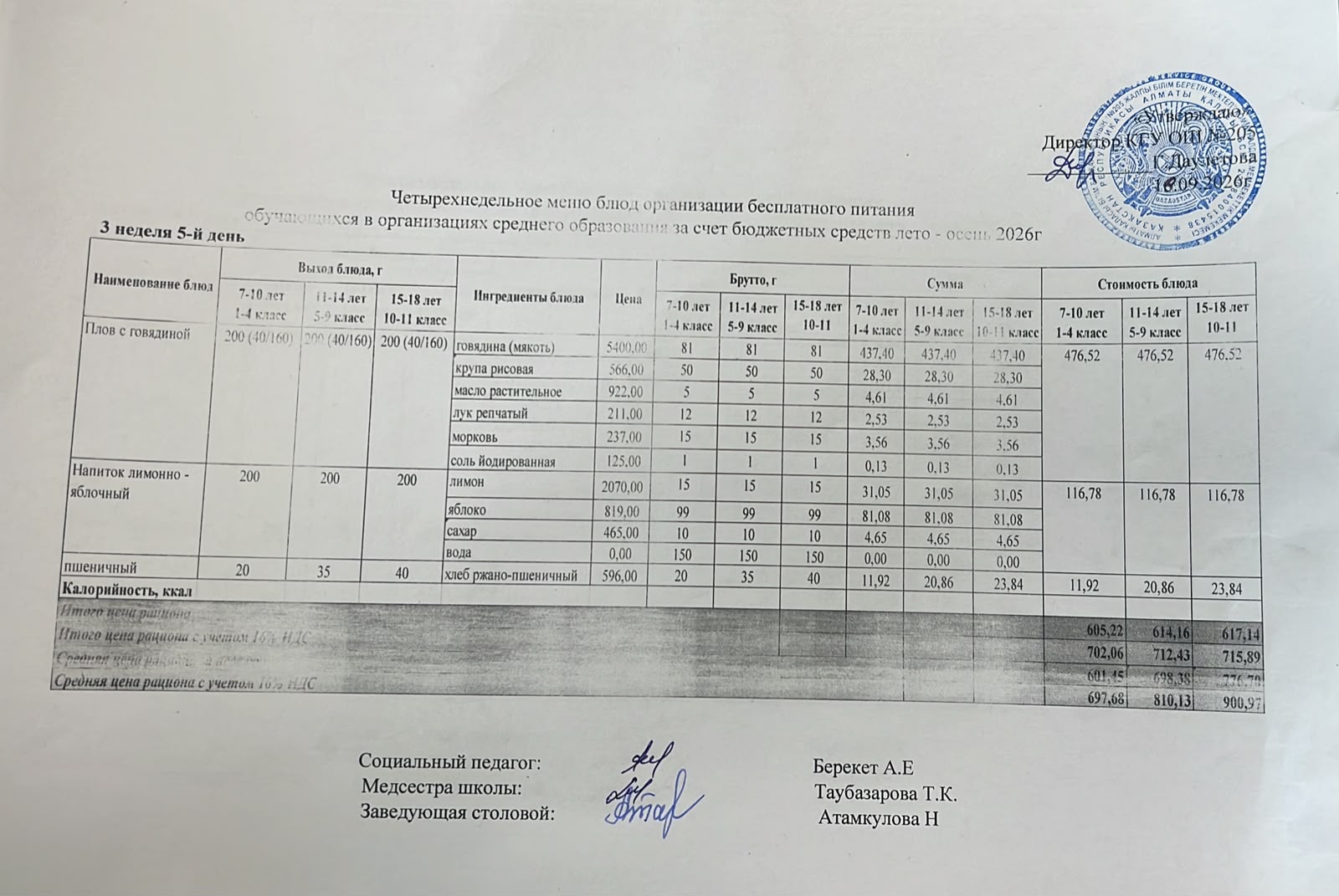 Ас мәзірі