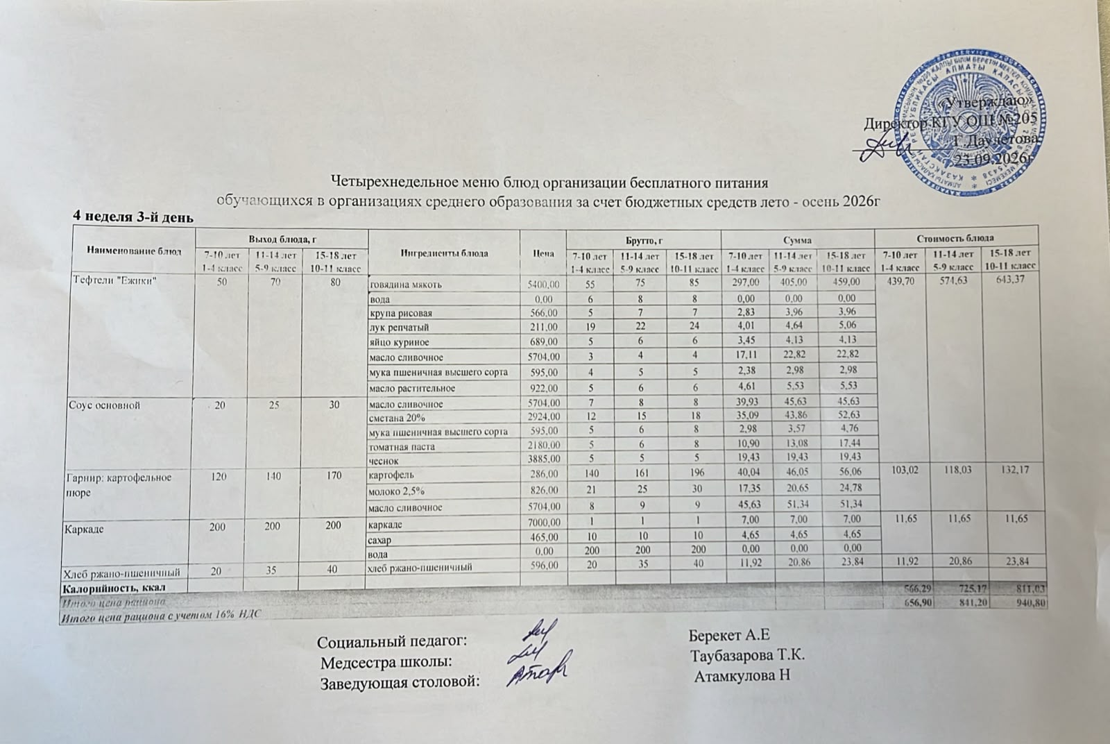 Ас мәзірі