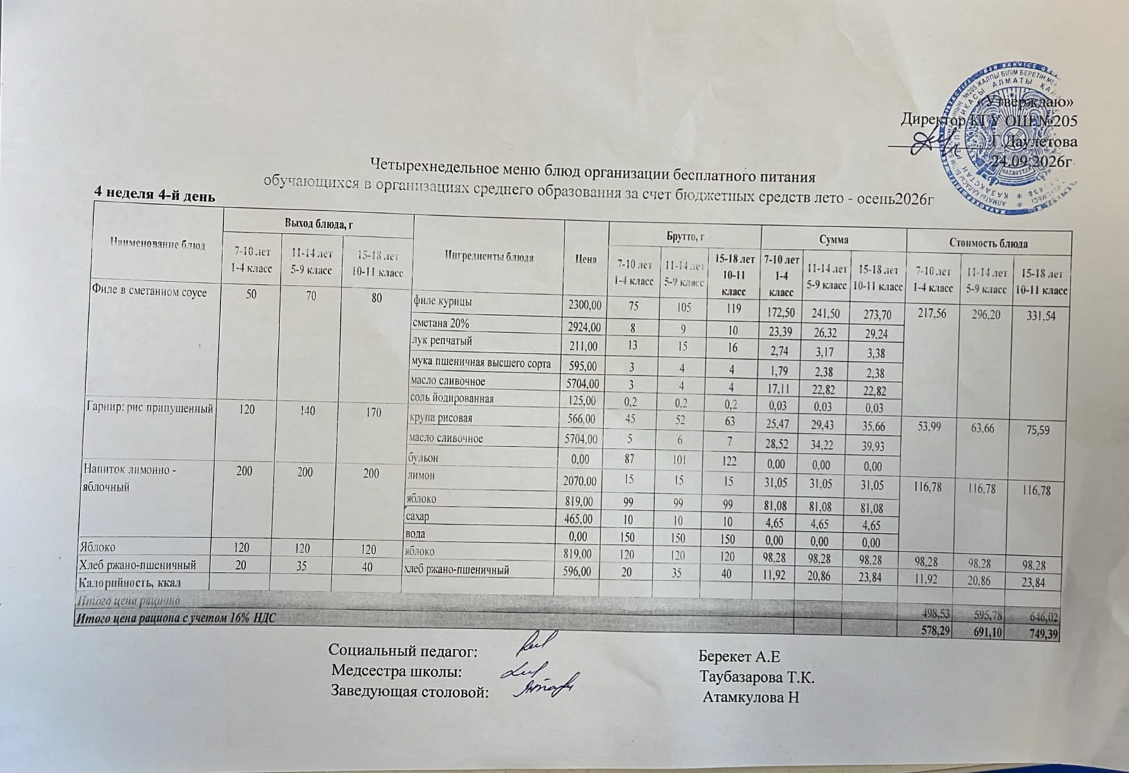 Ас мәзірі