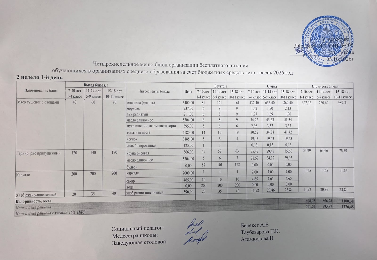 Ас мәзірі