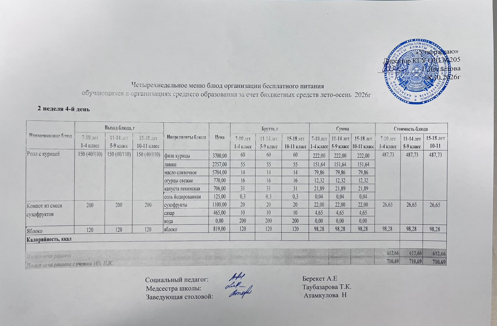 Ас мәзірі