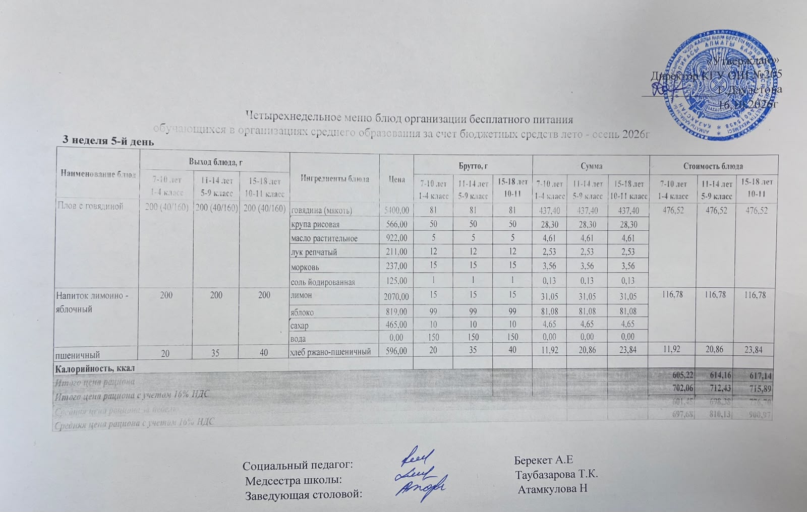 Ас мәзірі
